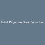 Tabel Pinjaman Bank Pasar Lampung